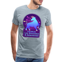 Thumbnail for Men's Neon Taurus Premium T-Shirt - heather ice blue