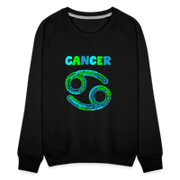 Thumbnail for Women's Power Words Cancer Premium Sweatshirt - black