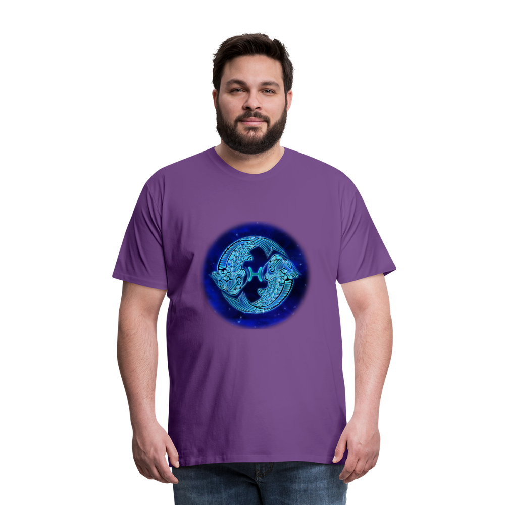 Men's Pisces Premium T-Shirt - purple