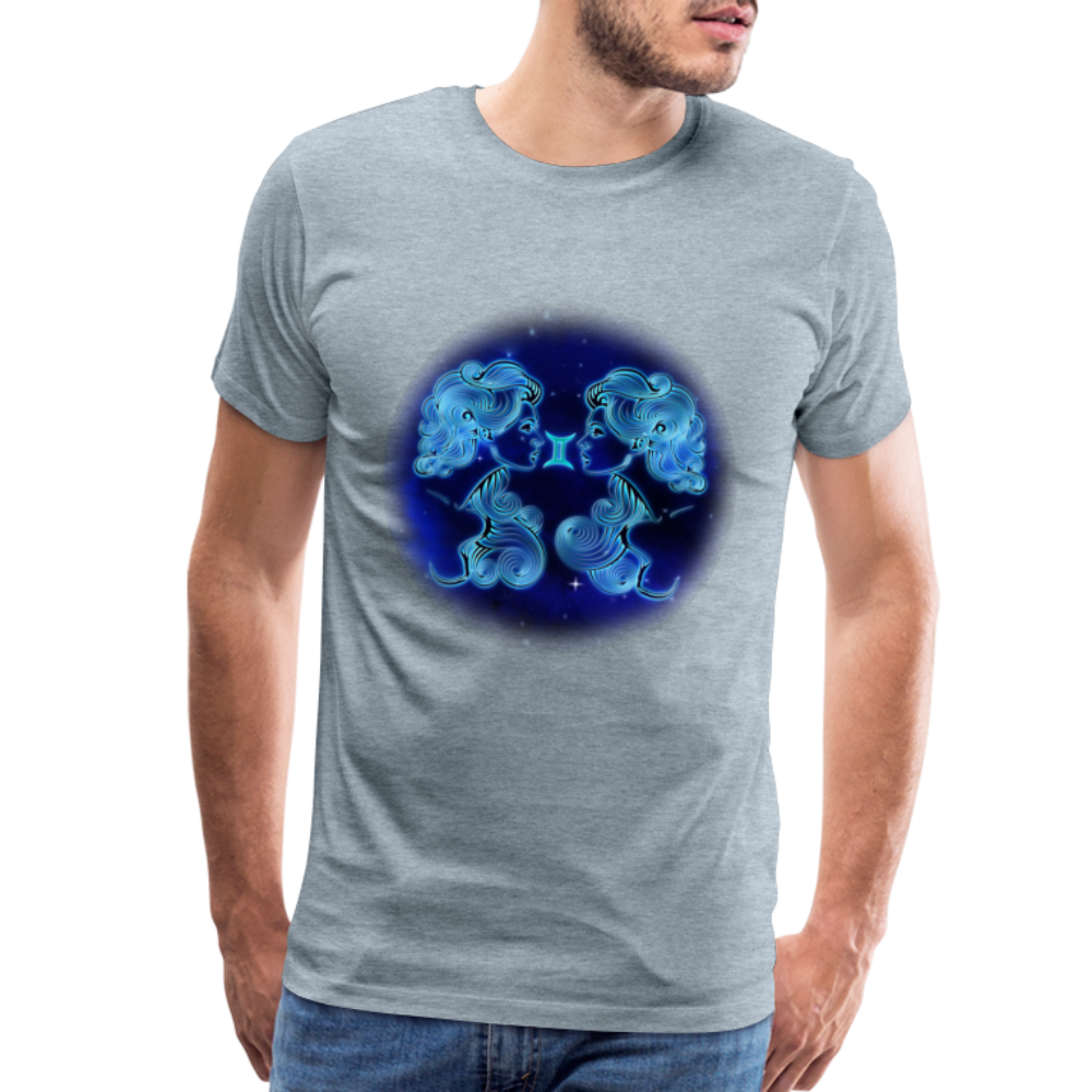 Men's Gemini Premium T-Shirt - heather ice blue