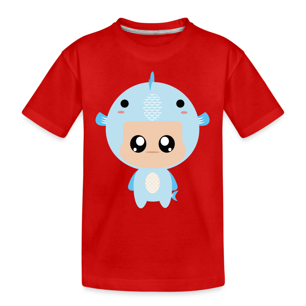 Kid’s Bobbly Pisces Premium Organic T-Shirt - red