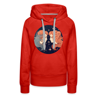 Thumbnail for Women’s Mystic Gemini Premium Hoodie - red