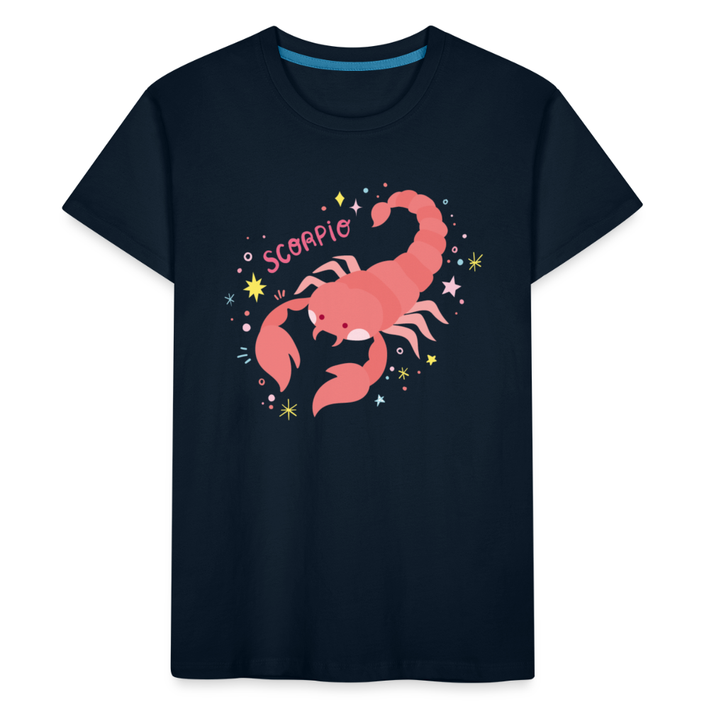 Kid’s Pinky Scorpio Premium Organic T-Shirt - deep navy