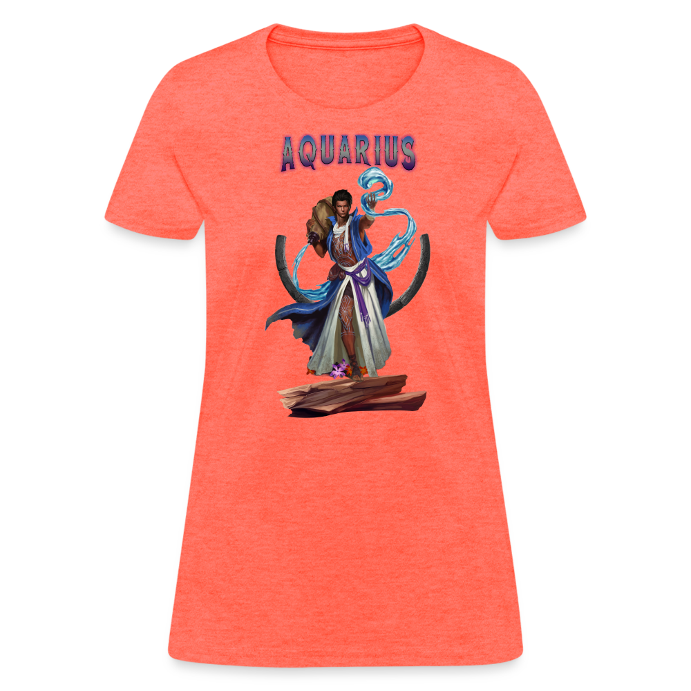 Women's Astral Aquarius T-Shirt - heather coral