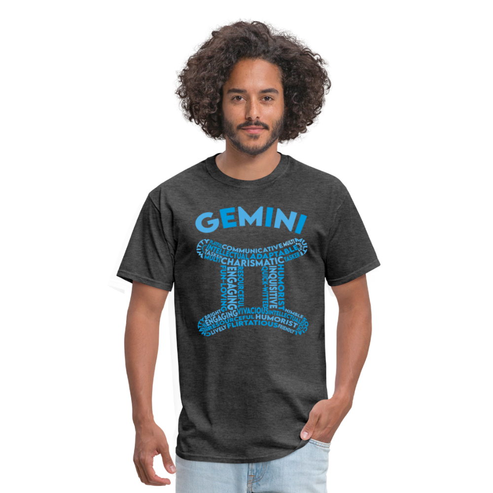 Men's Power Words Gemini Classic T-Shirt - heather black