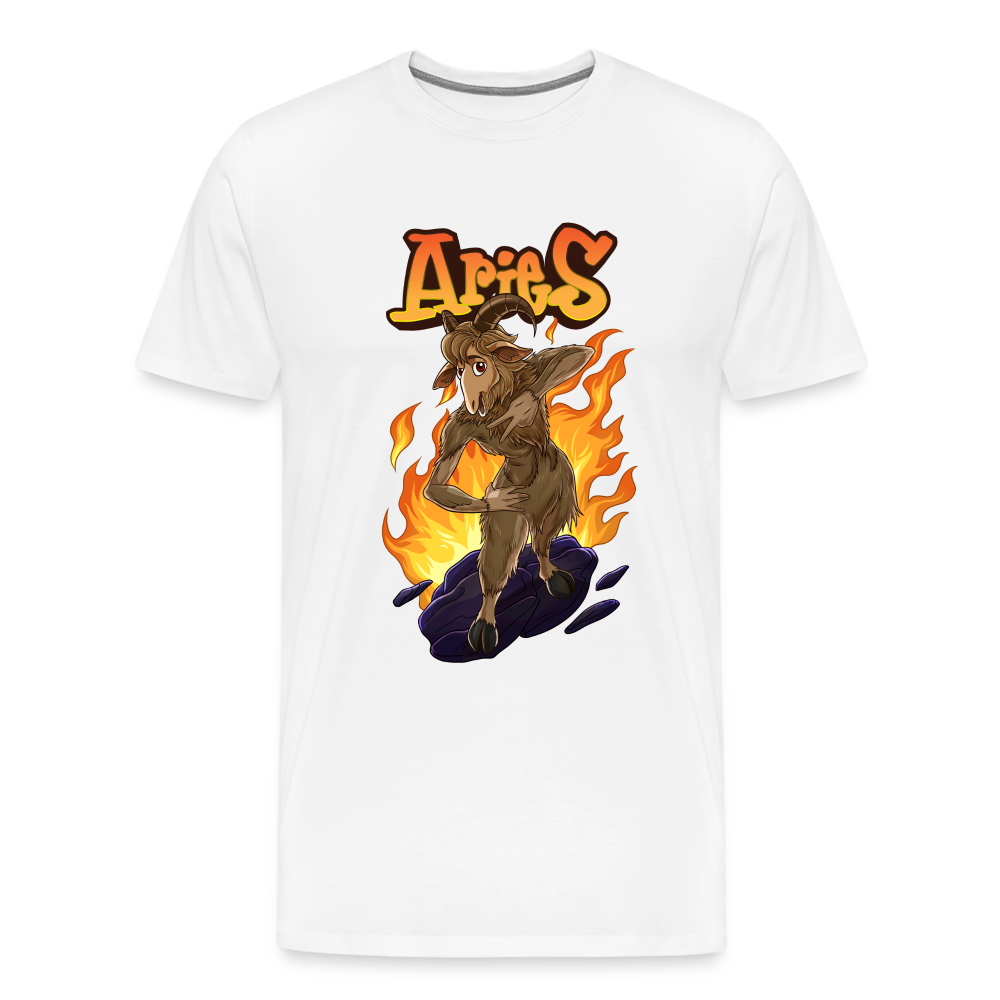 Men's Fiery Aries Premium T-Shirt - white