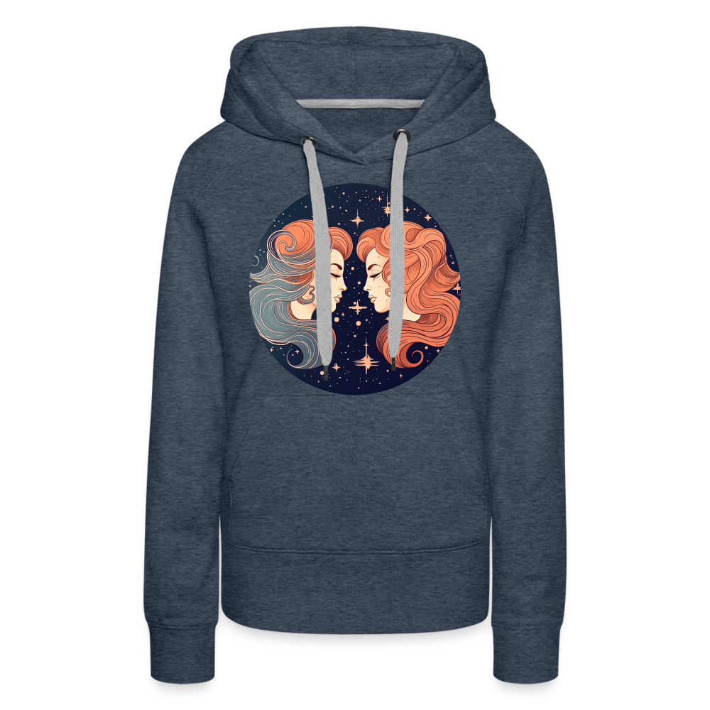 Women’s Mystic Gemini Premium Hoodie - heather denim