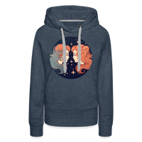 Thumbnail for Women’s Mystic Gemini Premium Hoodie - heather denim