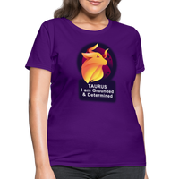 Thumbnail for Women's Glow Taurus T-Shirt - purple