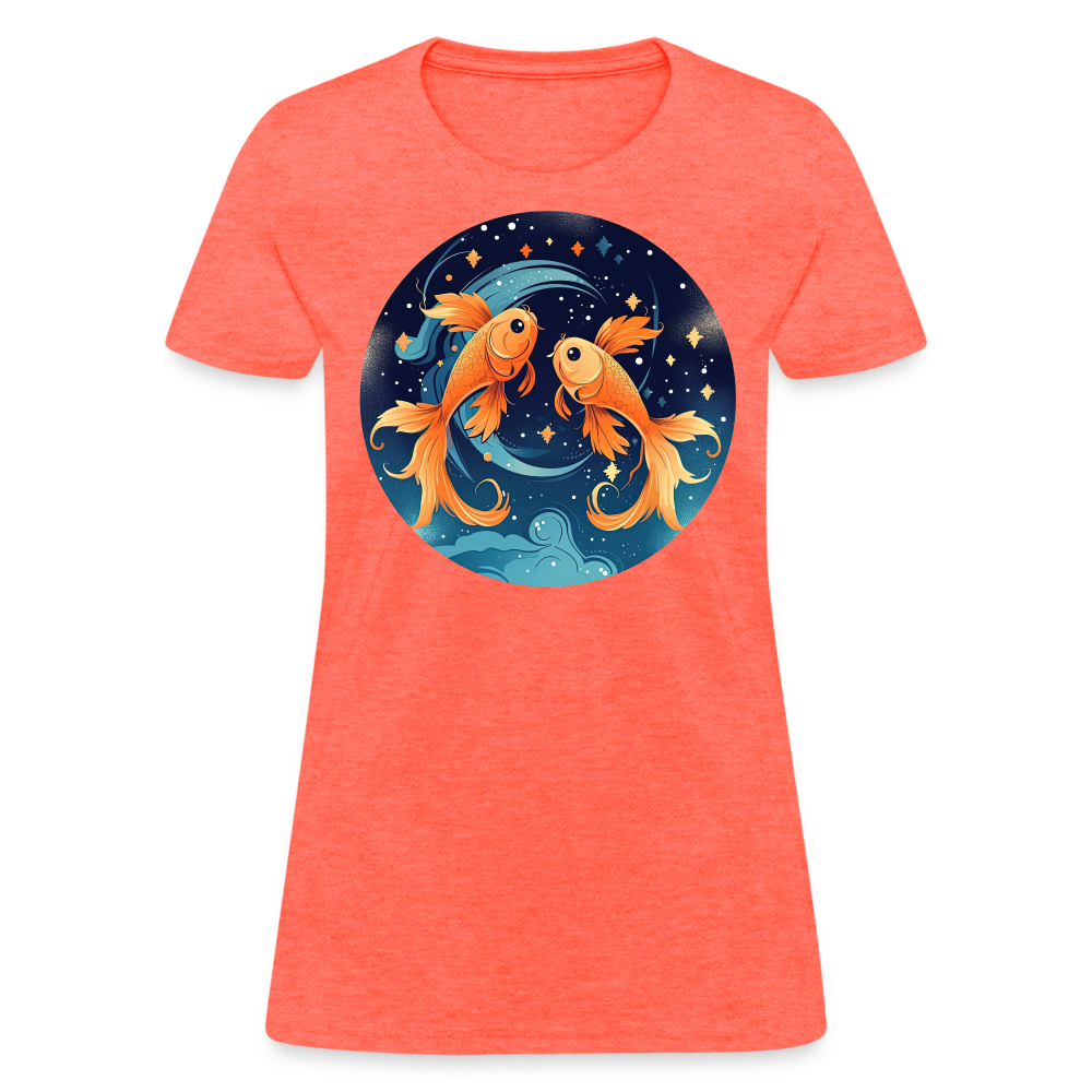 Women's Magic Pisces T-Shirt - heather coral