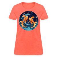 Thumbnail for Women's Magic Pisces T-Shirt - heather coral