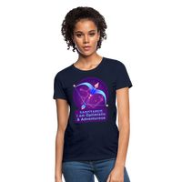 Thumbnail for Women's Neon Sagittarius T-Shirt - navy