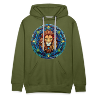 Thumbnail for Men’s Mosaic Leo Premium Hoodie - olive green