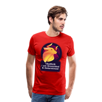 Thumbnail for Men's Glow Taurus Premium T-Shirt - red