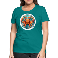 Thumbnail for Women’s Symbol Cancer Premium T-Shirt - teal