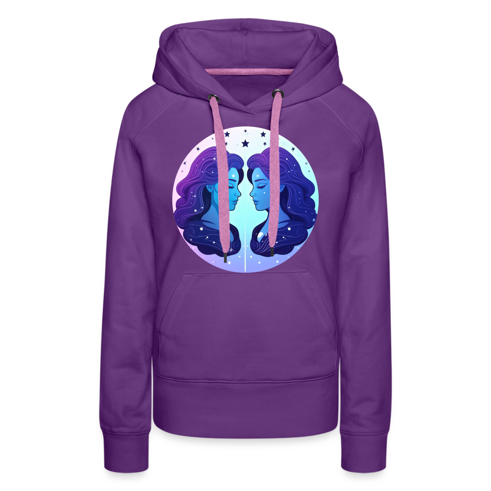 Women’s Magic Gemini Premium Hoodie - purple 