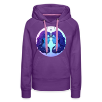 Thumbnail for Women’s Magic Gemini Premium Hoodie - purple 