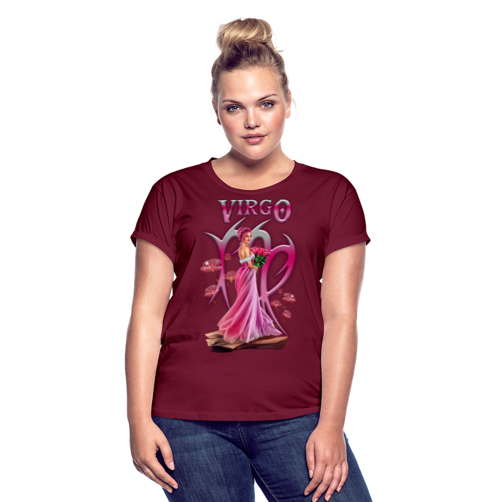 Women's Astral Virgo Relaxed Fit T-Shirt - burgundy