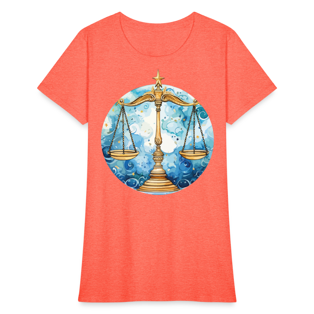 Women's Mythical Libra T-Shirt - heather coral