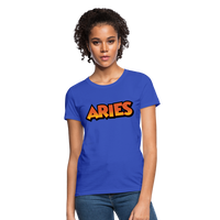 Thumbnail for Women's Aries New Design T-Shirt - royal blue