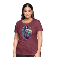 Thumbnail for Women’s Mythical Aquarius Premium T-Shirt - heather burgundy