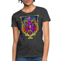 Thumbnail for Women's Cosmic Aries Design T-Shirt - heather black