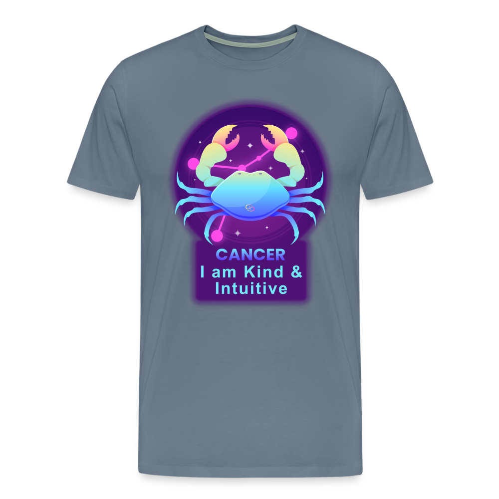 Men's Neon Cancer Premium T-Shirt - steel blue