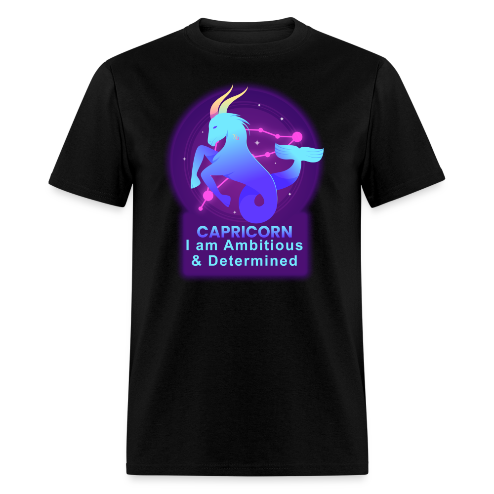 Men's Neon Capricorn Classic T-Shirt - black