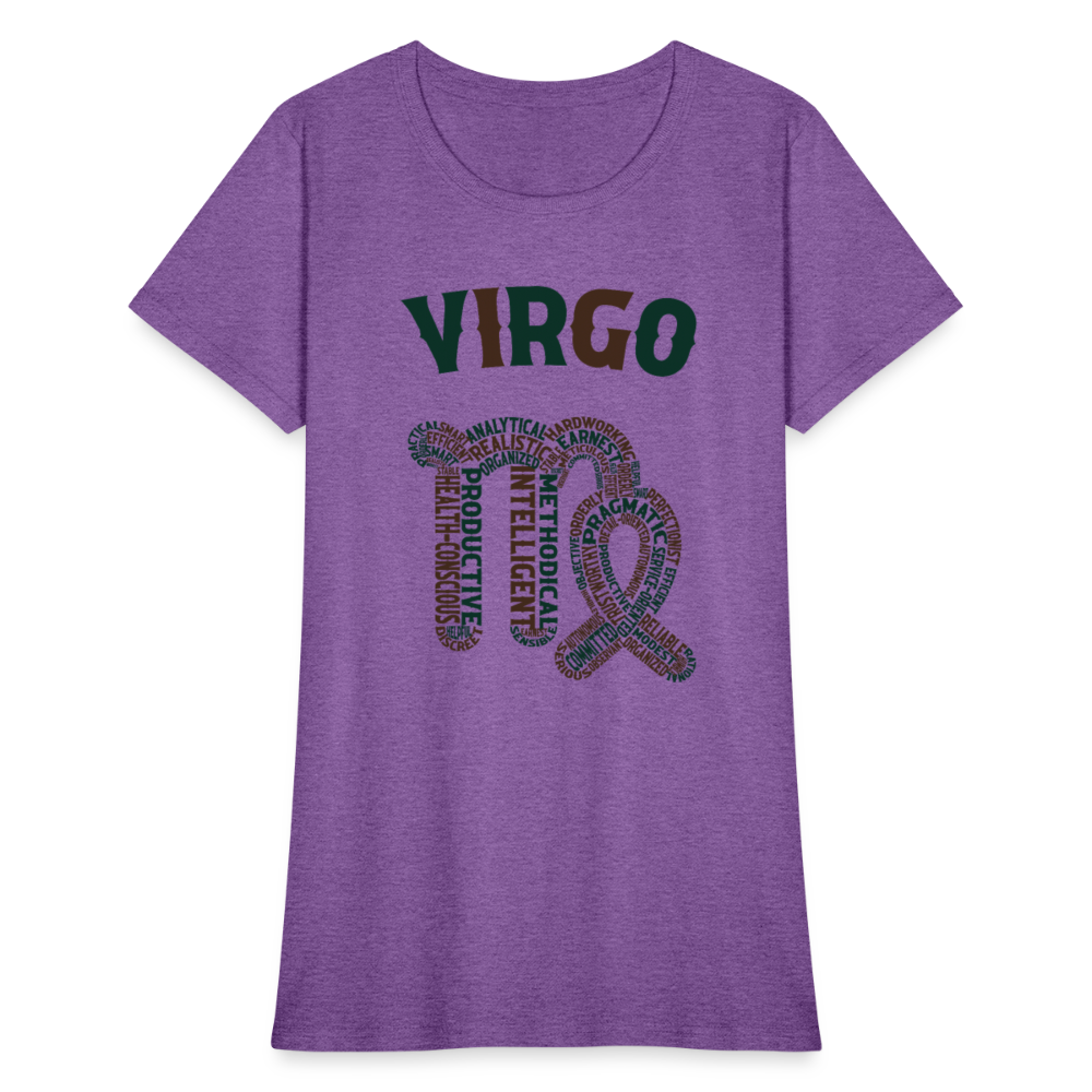 Women's Power Words Virgo T-Shirt - purple heather