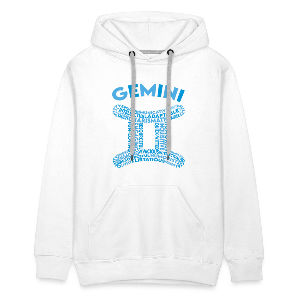 Men's Power Words Gemini Premium Hoodie - white