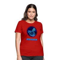 Thumbnail for Women's Stellar Aquarius T-Shirt - red