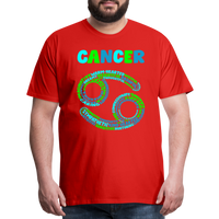 Thumbnail for Men's Power Words Cancer Premium T-Shirt - red