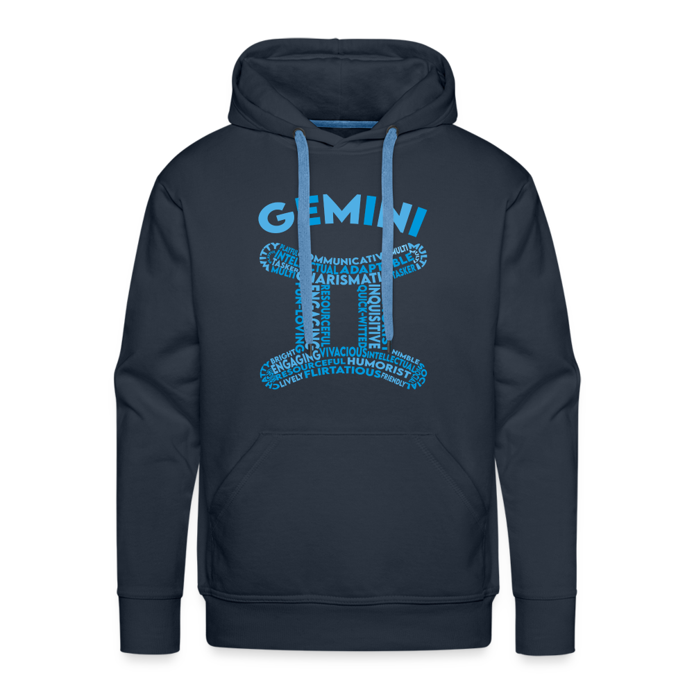 Men's Power Words Gemini Premium Hoodie - navy