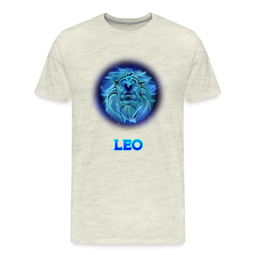 Men's Leo Premium T-Shirt - heather oatmeal