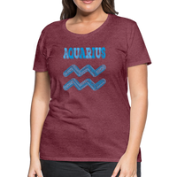 Thumbnail for Women's Power Words Aquarius Premium T-Shirt - heather burgundy