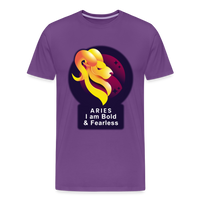 Thumbnail for Men's Glow Aries Premium T-Shirt - purple