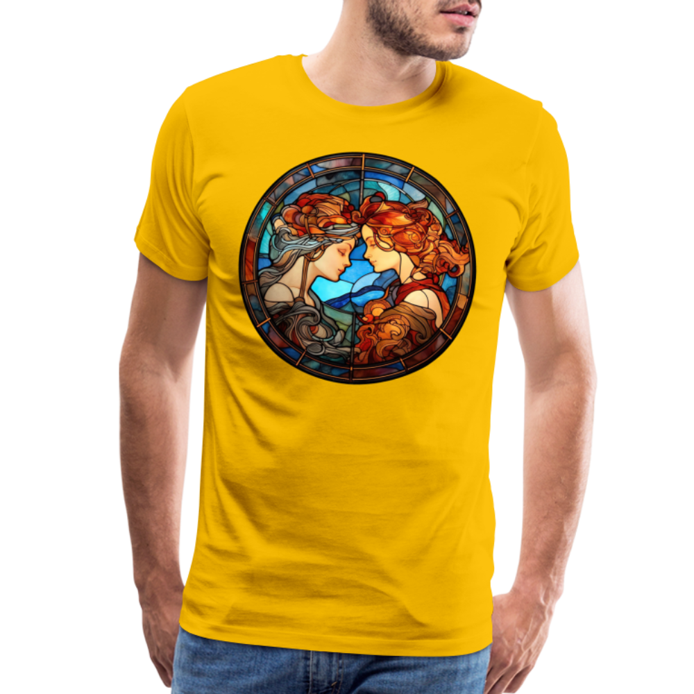 Men's Mosaic Gemini Premium T-Shirt - sun yellow