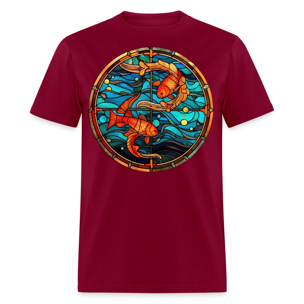 Men's Mosaic Pisces Classic T-Shirt - burgundy