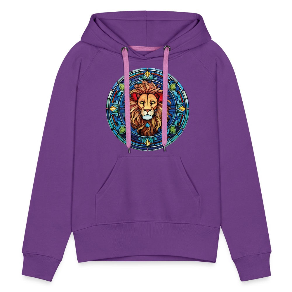 Women’s Mosaic Leo Premium Hoodie - purple 