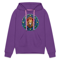 Thumbnail for Women’s Mosaic Leo Premium Hoodie - purple 