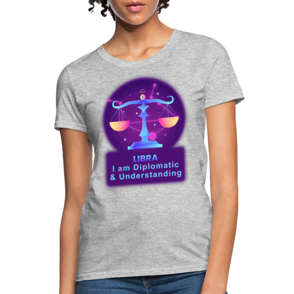 Women's Neon Libra T-Shirt - heather gray