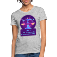 Thumbnail for Women's Neon Libra T-Shirt - heather gray