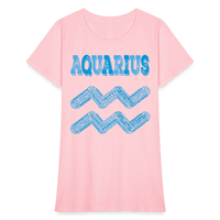 Thumbnail for Women's Power Words Aquarius T-Shirt - pink