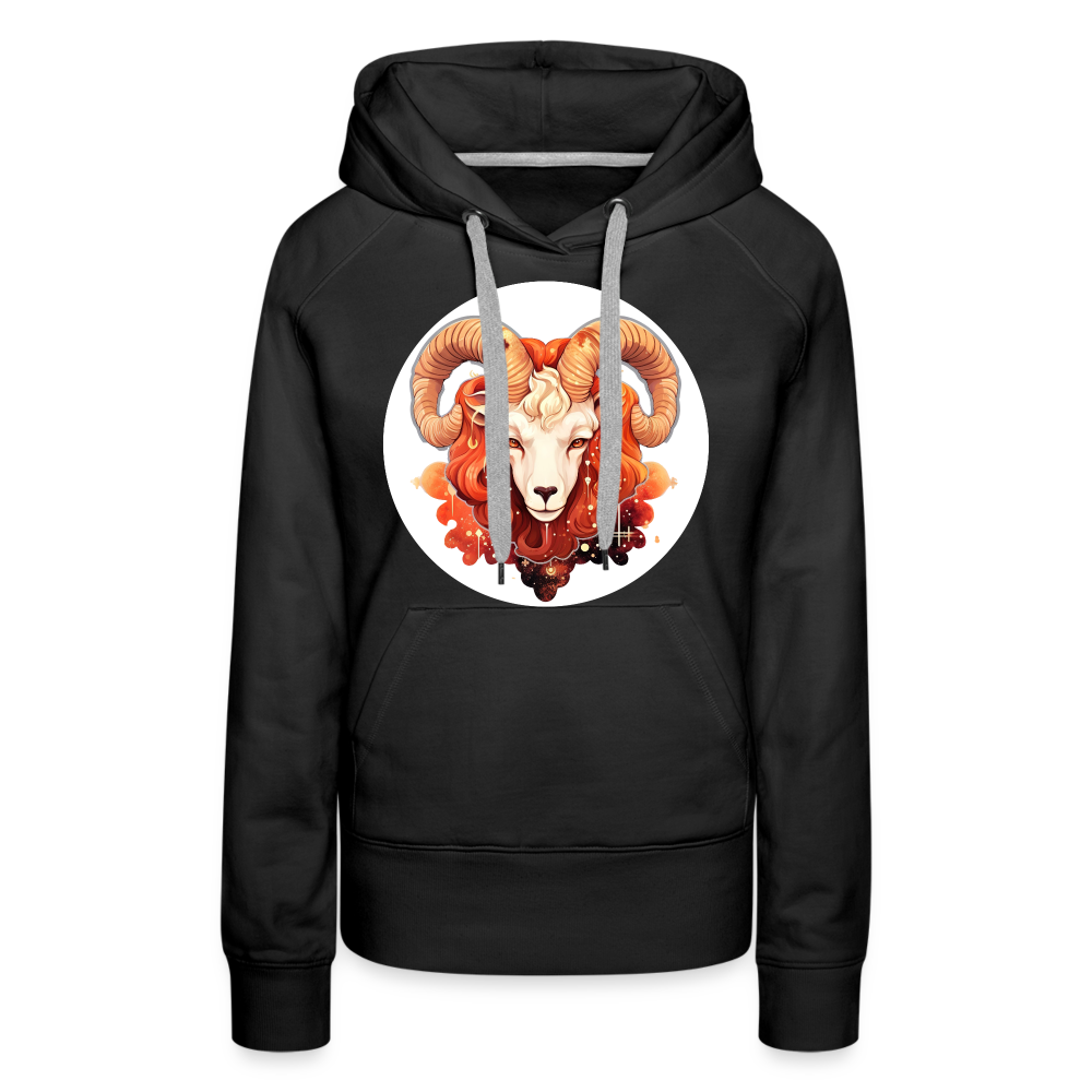 Women’s Symbol Aries Premium Hoodie - black