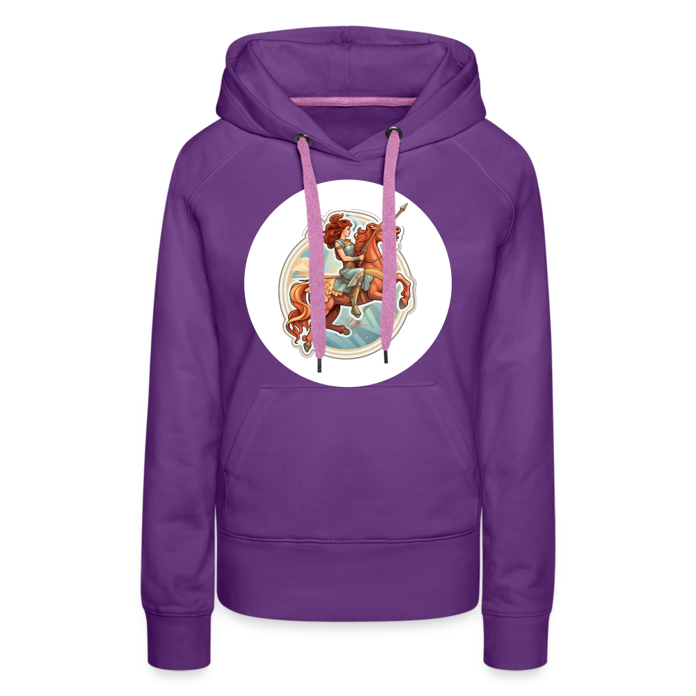 Women’s Symbol Sagittarius Premium Hoodie - purple 