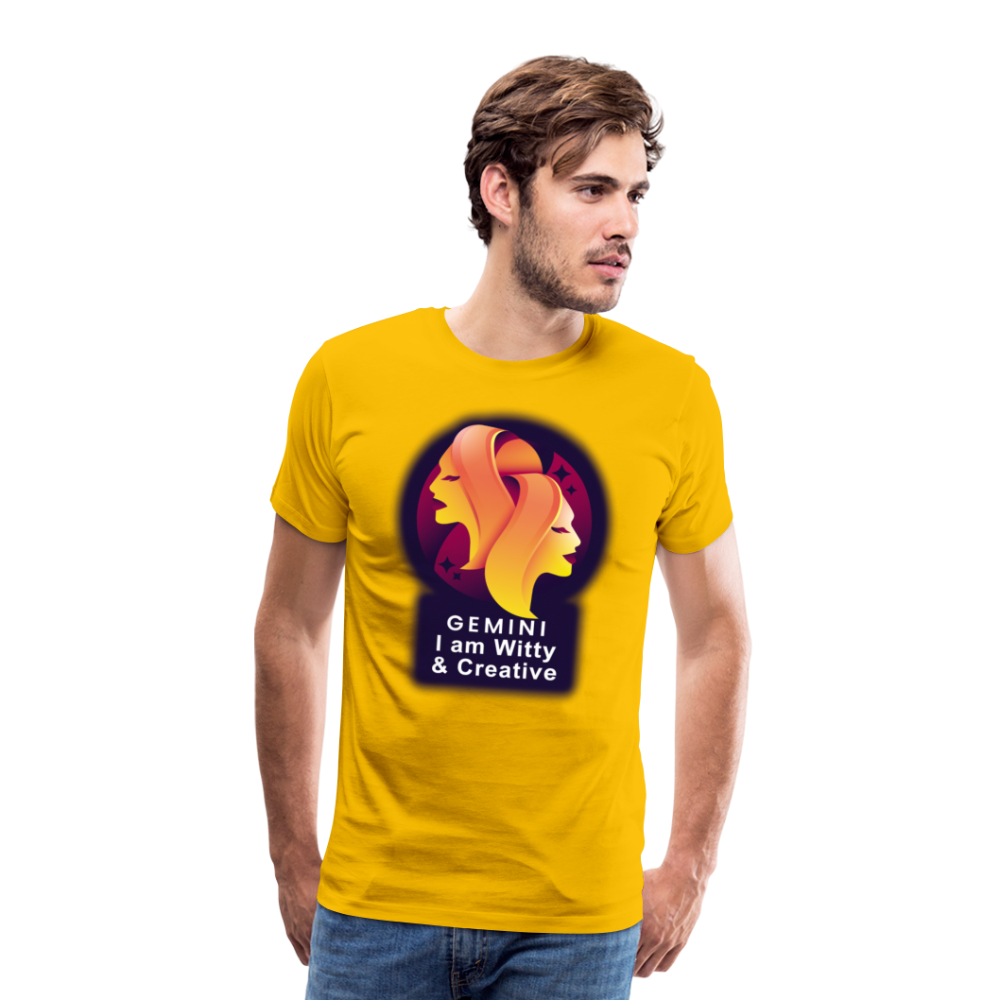 Men's Glow Gemini Premium T-Shirt - sun yellow