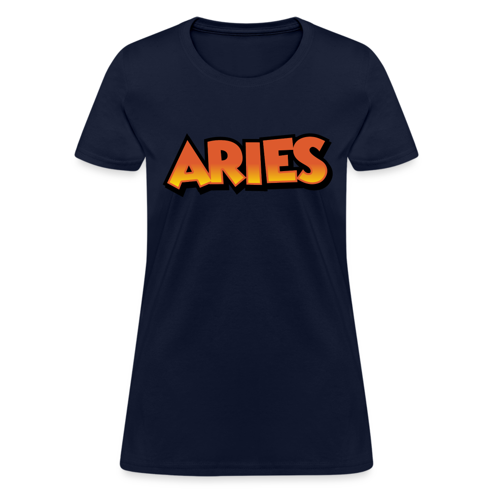 Women's Aries New Design T-Shirt - navy