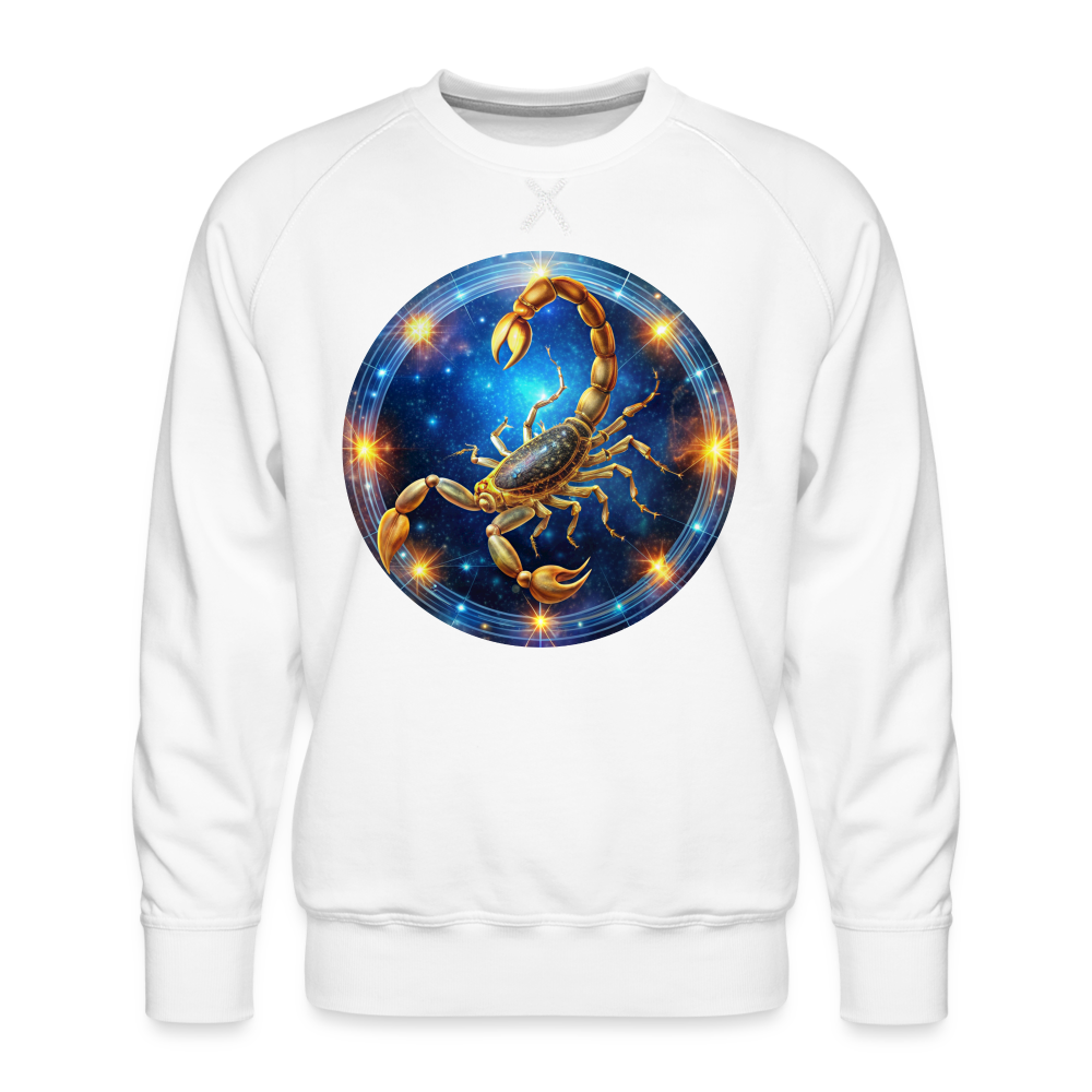 Men’s Mystic Scorpio Premium Sweatshirt - white