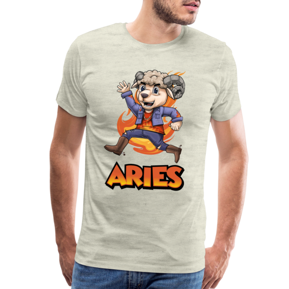 Men's Playful Aries Premium T-Shirt - heather oatmeal