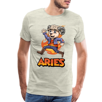 Thumbnail for Men's Playful Aries Premium T-Shirt - heather oatmeal